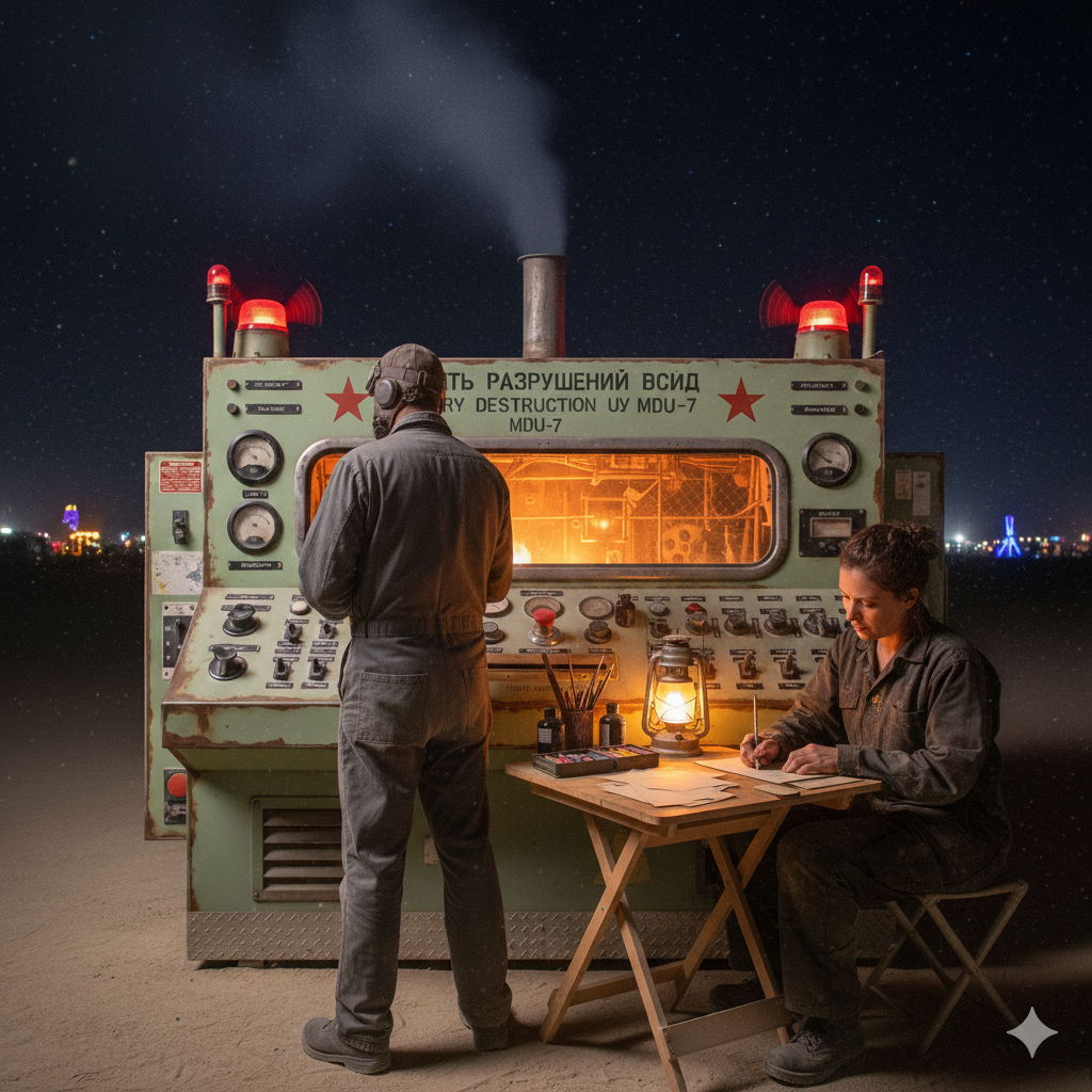 MDU-7 field operations — researcher and operator at work station